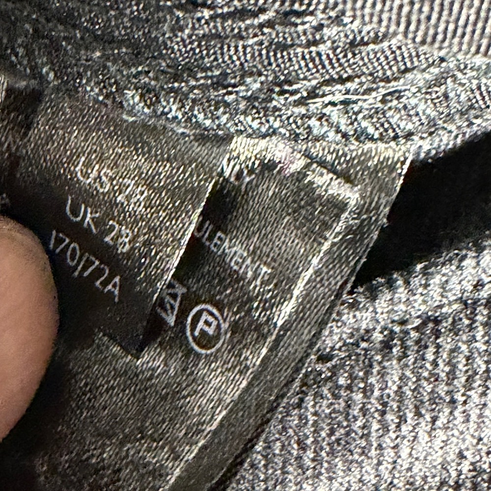 Free People We The Free Black Metallic Coated High Rise Skinny Jeans Size 28 - Picture 11 of 13